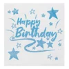 șervețele Happy Birthday stele bleu 33×33 cm set 40 bucăți