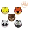 farfurii animale 5 modele animale 25 bucăți Ø18 cm