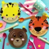 farfurii animale 5 modele animale 25 bucăți Ø18 cm