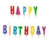 lumânări aniversare litere colorate Happy Birthday set 13 bucăți