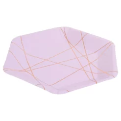 Set 6 Farfurii Hexagonale Elegante Lila Marble Gold