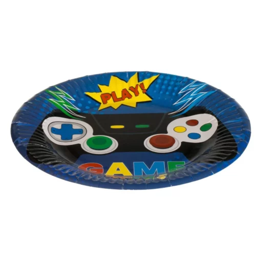 Set 6 Farfurii Aniversare Petrecere Tematica Jocuri Video 18 cm