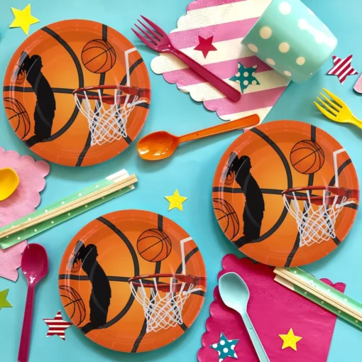 Set 6 Farfurii Aniversare Petrecere Tematica Basketball