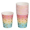 Set 12 Pahare Aniversare Petrecere Colorata Ombre