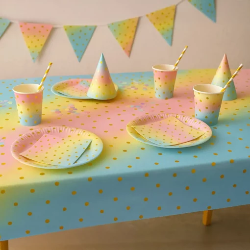 Set 12 Pahare Aniversare Petrecere Colorata Ombre