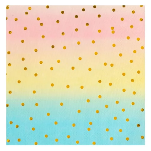 Set 12 Servetele Aniversare Petrecere Colorata Ombre