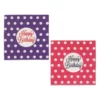 Set 20 Servetele Aniversare Petrecere Roz Mov Cu Buline