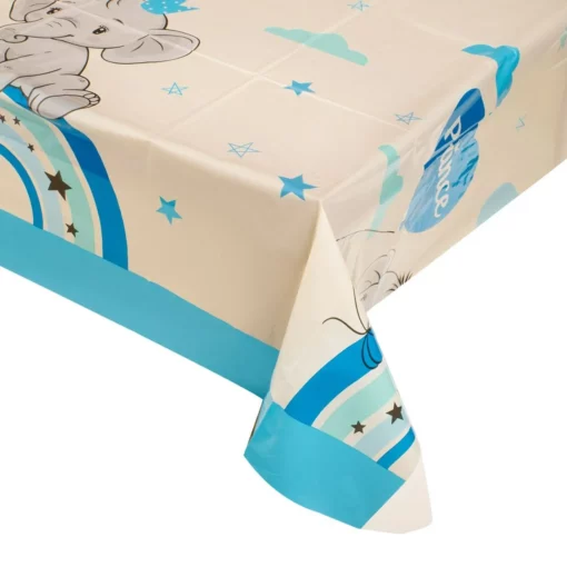 față de masă Elefant Curcubeu Prince bej bleu 120x180 cm