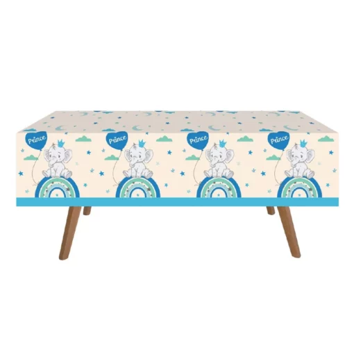 față de masă Elefant Curcubeu Prince bej bleu 120x180 cm