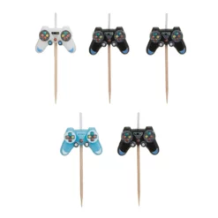 Set 5 Lumanari Aniversare Controller Jocuri Video