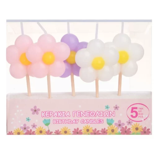 Set 5 Lumanari Aniversare Margarete Pastel