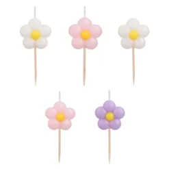 Set 5 Lumanari Aniversare Margarete Pastel