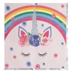 Set 12 Servetele Petrecere Rainbow Magical Unircorn