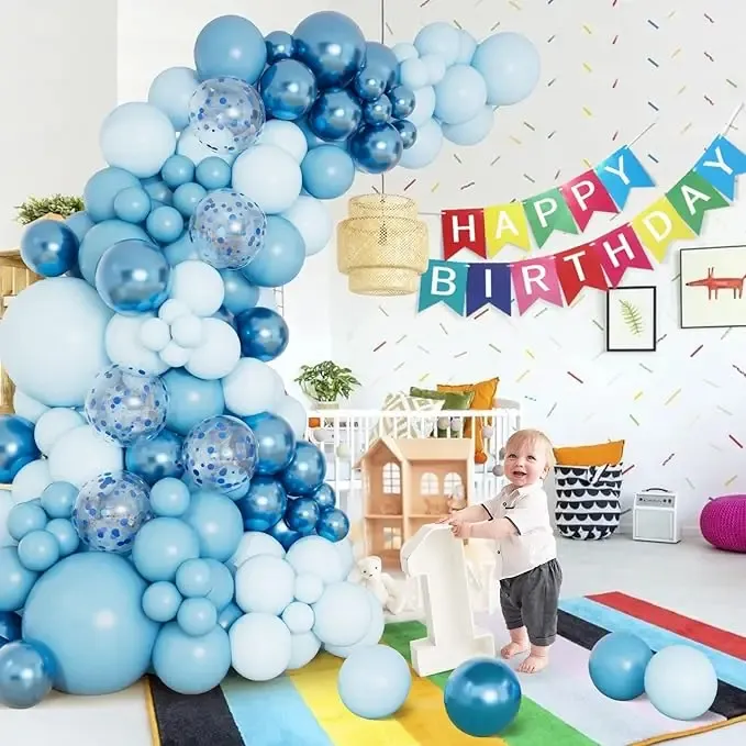 Set Arcada Baloane Aniversare Shades of Blue 175 Piese ARC190 - imagine 4