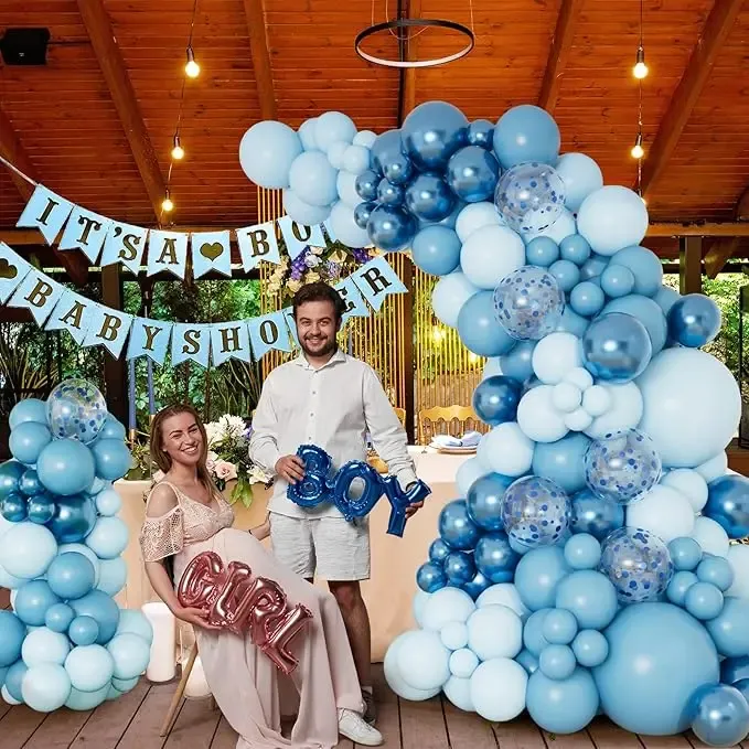 Set Arcada Baloane Aniversare Shades of Blue 175 Piese ARC190 - imagine 5