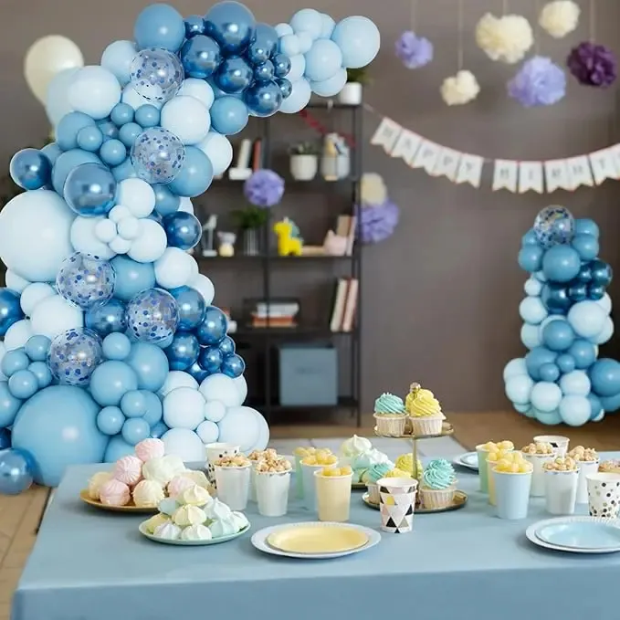 Set Arcada Baloane Aniversare Shades of Blue 175 Piese ARC190 - imagine 6