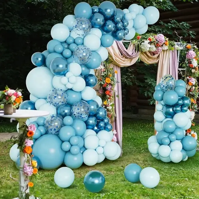 Set Arcada Baloane Aniversare Shades of Blue 175 Piese ARC190 - imagine 7