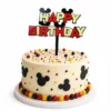 Topper Tort Mickey Mouse Happy Birthday Multicolor În Roșu Negru