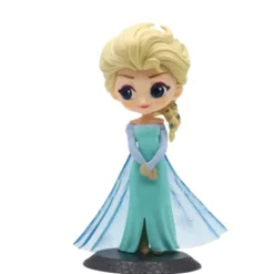 Figurină de tort Elsa Frozen cu înălțime de 16 cm pe bază circulară neagră