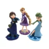 Set 3 figurine pentru tort cu prințese, înălțime 11 cm, decorațiuni pentru petreceri fete.