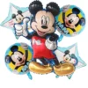 set baloane mickey mouse clasic cu figurina 80 cm si stele